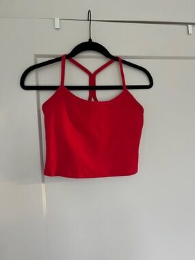 Beyond Yoga Red Strappy Crop Tank Top